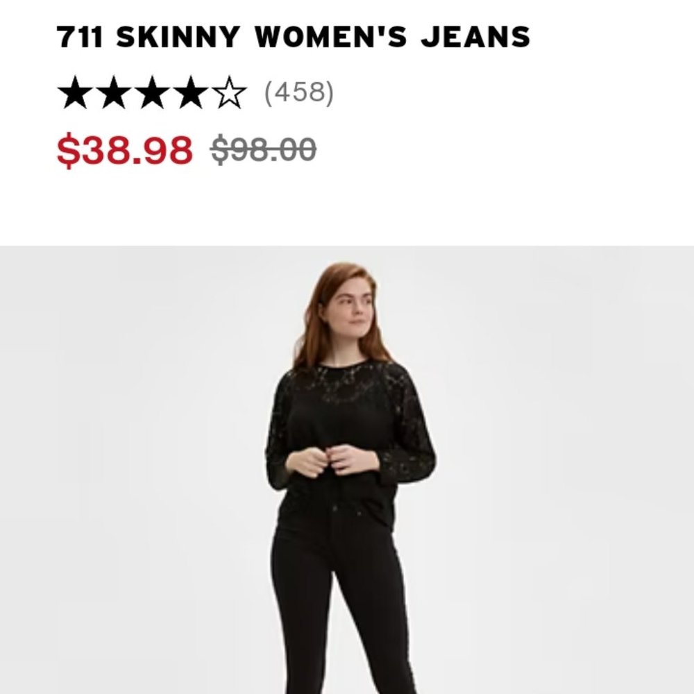 Levi's True Skinny Black Jeans